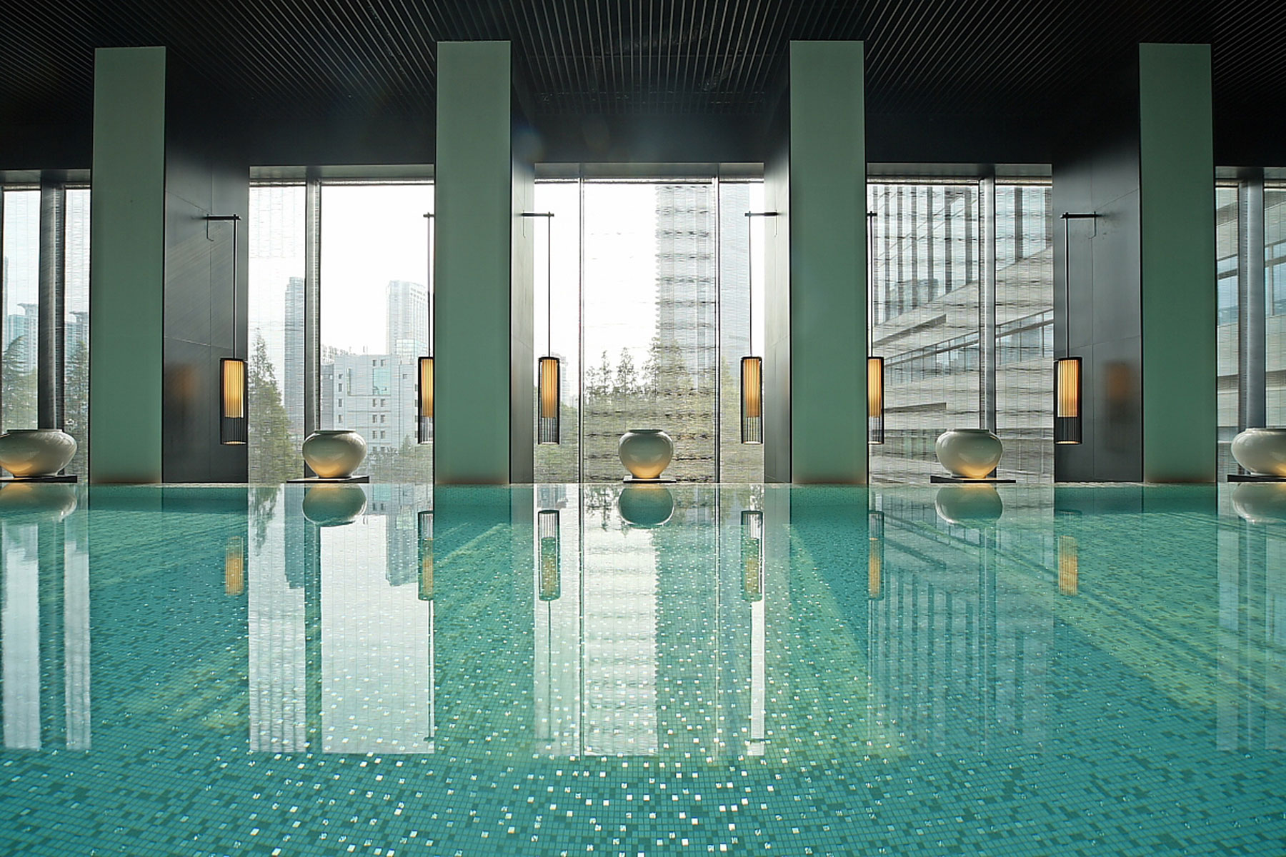 中式酒店游泳池设计