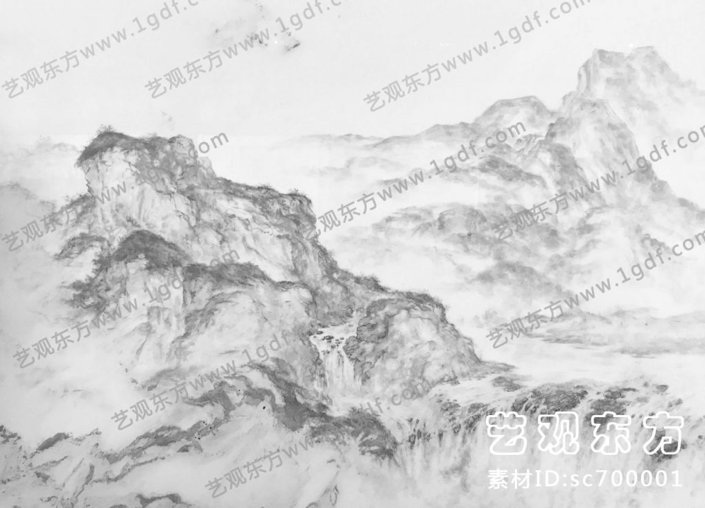 高清水墨山水石材
