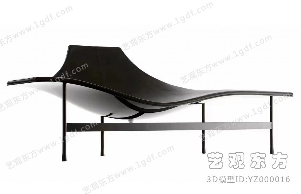 现代休闲长椅3d模型