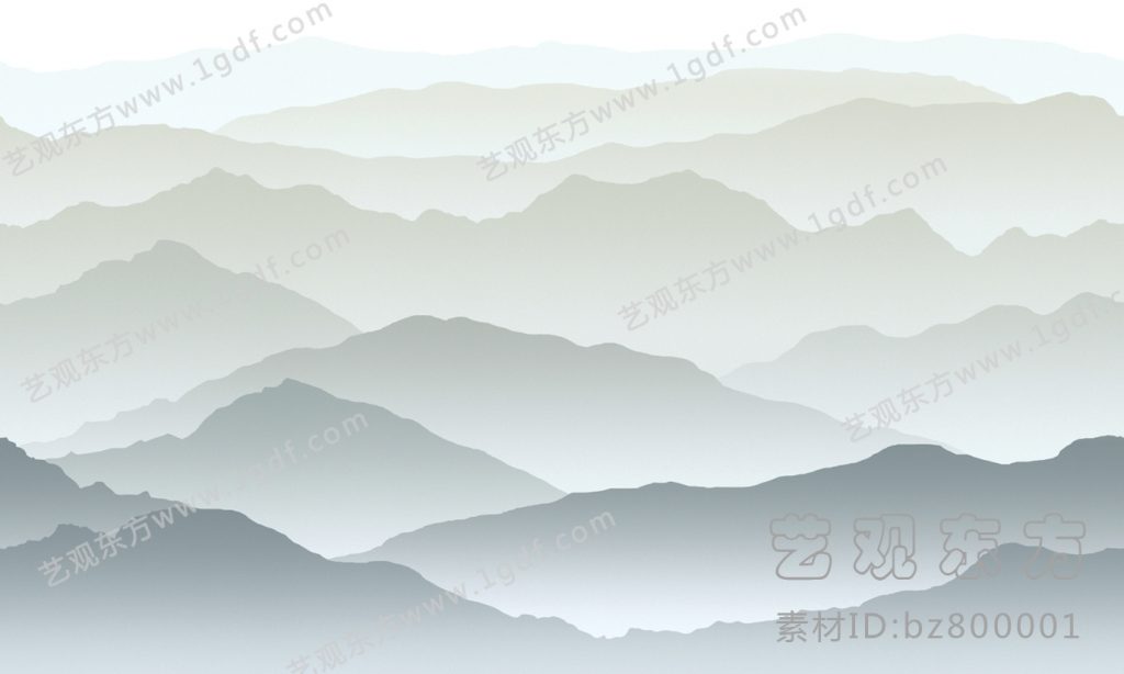 水墨山水壁画下载