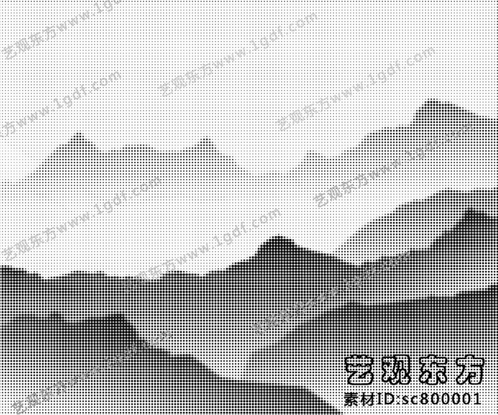 水墨山水冲孔金属板
