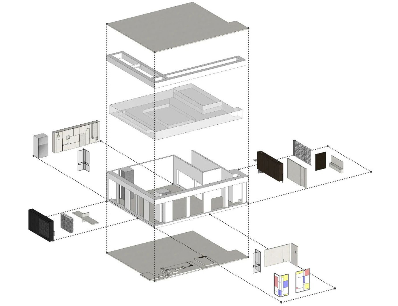 材料展厅空间解构图