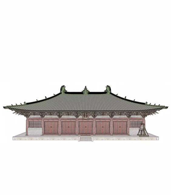 佛光寺大殿立面图