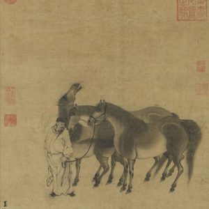 元_赵孟頫_马图《立轴画一》