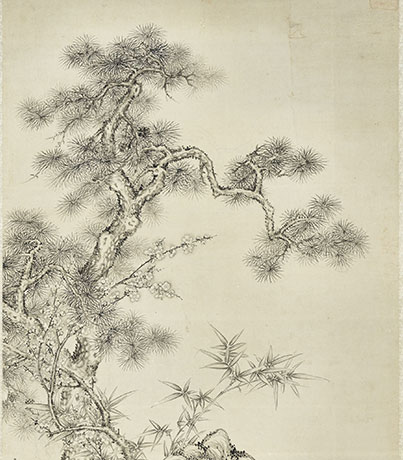 岁寒三友图_清_蒋溥