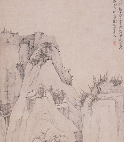 林泉春暮图_清_弘仁